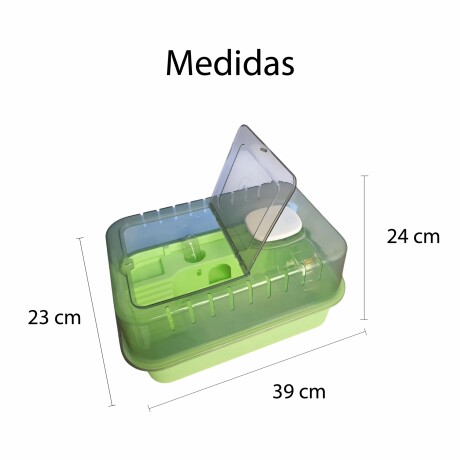 Jaula Cerrada Para Hámster Con Accesorios Plástica Verde