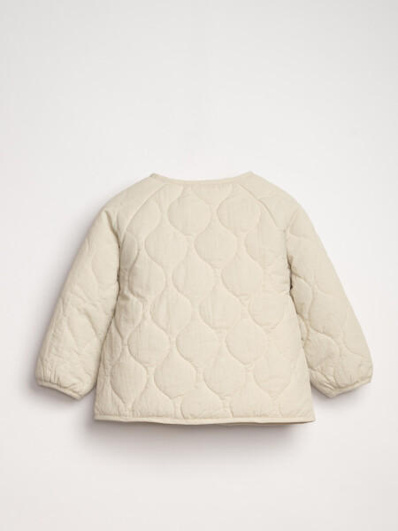 Campera abrigo capitoneada Crudo