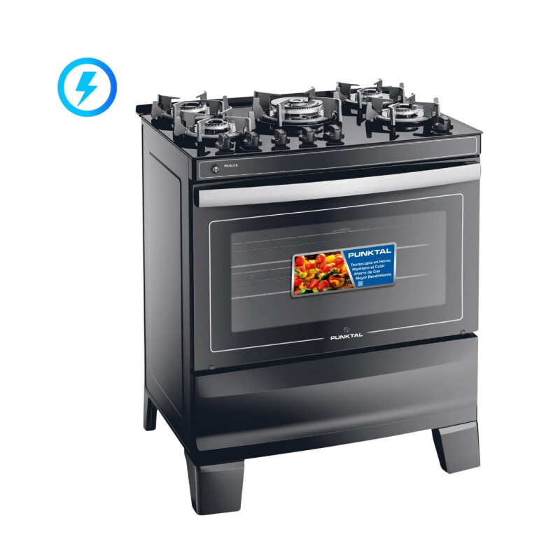 COCINA SUPERGAS PUNKTAL 5H AGILE GLASS GL5B Negro