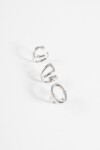 Set de 3 anillos bold plateado