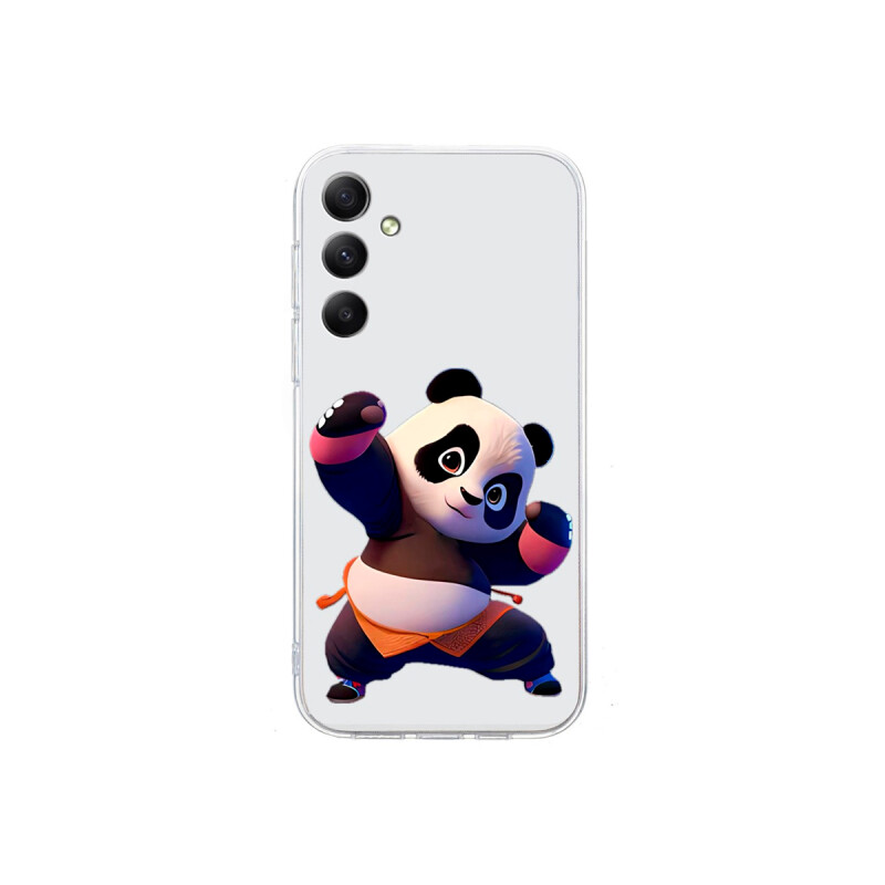 Protector para Samsung Galaxy A16 transparente diseño panda Protector Para Samsung Galaxy A16 Transparente Diseño Panda