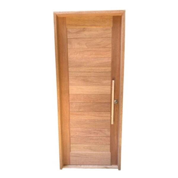 PUERTA EXTERIOR DE CEDRO 2,05 X 0,84 CON BARROTE - IZQUIERDA PUERTA EXTERIOR DE CEDRO 2,05 X 0,84 CON BARROTE - IZQUIERDA