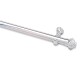 Barrote cromado metal 2,00m 28mm + 2 soportes PLATEADO PLATEADO
