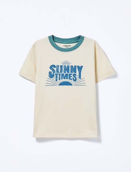 PIJAMA INFANTIL CON ESTAMPA Y BERMUDA MULTICOLOR