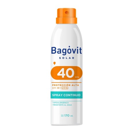 Protector Solar Bagóvit FPS 40 Spray Continuo 170ml Protector Solar Bagóvit FPS 40 Spray Continuo 170ml