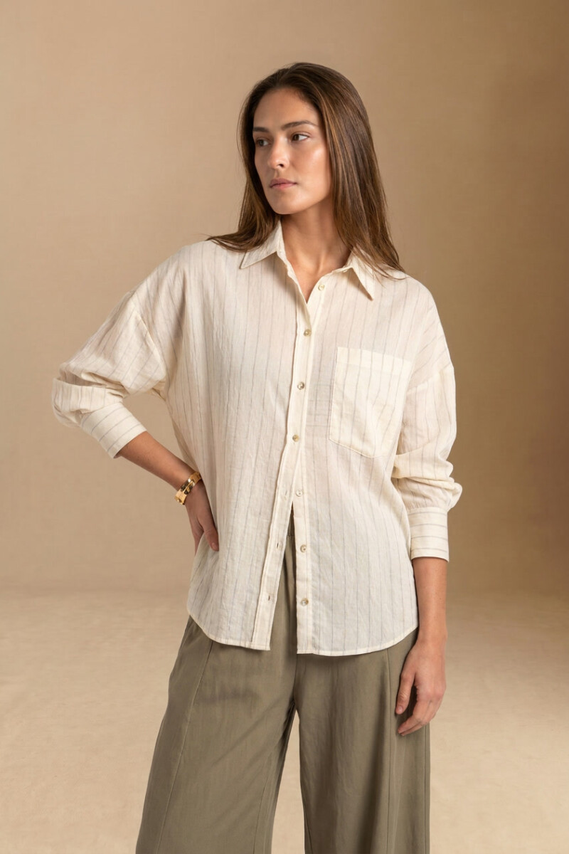 Camisa Rayada Nácar