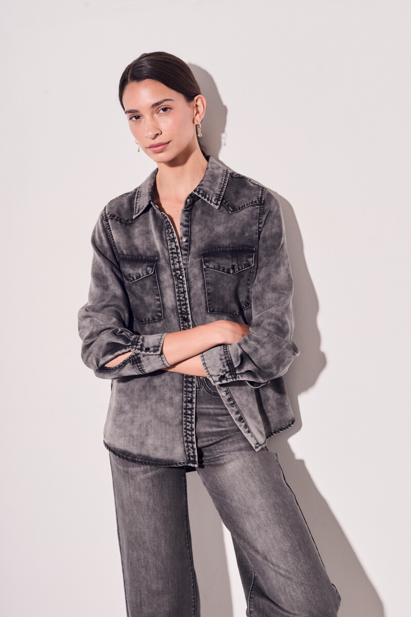 Camisa Denim Gris
