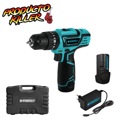 Taladro Atornillador Percutor Energy 12V Litio en Valija 001