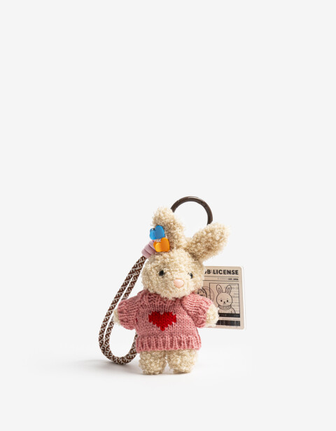 Llavero Cozy Llavero Conejo Con Id - Combinacion Multicolor