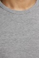 Camiseta Básica Regular Fit De Algodón Y Lycra Light Grey Melange