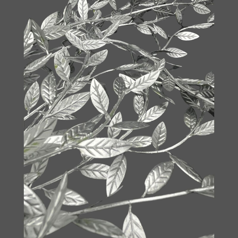 Ramo de Guias de Hojas Metalizada Plateado