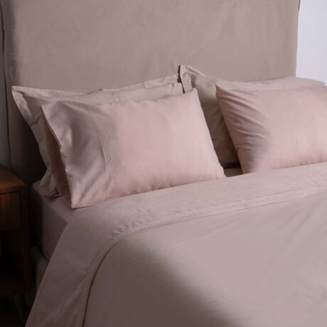 JGO. SÁBANAS QUEEN ALGODON-Y-POLIESTER MARRON CHAMBRAY TOSTADO