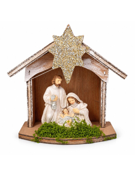 PESEBRE 3 FIGURAS C/ESTABLO 14x15CM PESEBRE 3 FIGURAS C/ESTABLO 14x15CM