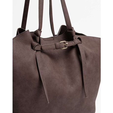 Cartera Shopper Con Bolso Marron chocolate