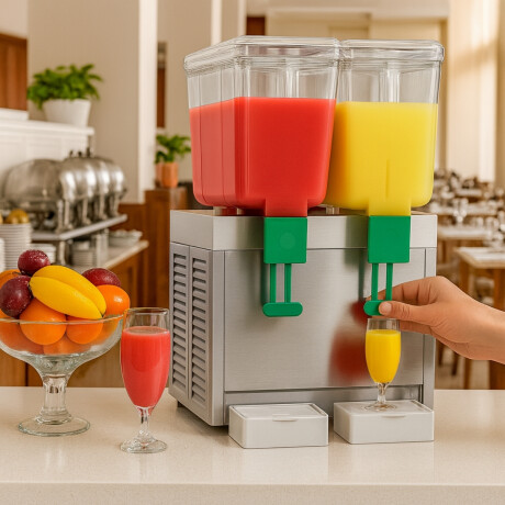 Juguera Refrigerada 2 Cubas de 15 Litros c/u Juguera Refrigerada 2 Cubas de 15 Litros c/u