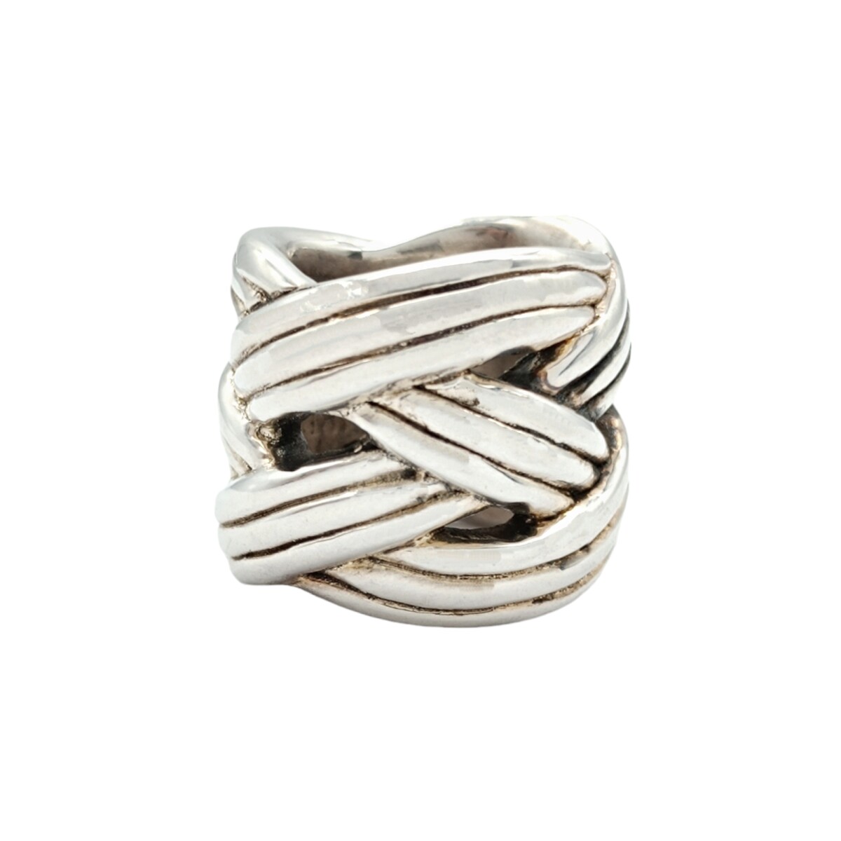 Anillo Entrelazado-Plata 925 Inflada-Sin Piedra-AN3075 - sinpiedra 