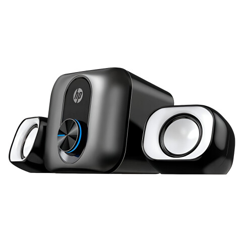Mini Home Theater 2.1 Hp Parlantes + Subwoofer Plug Jack Led Color Gris