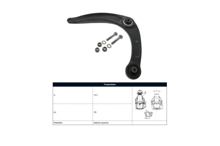 Brazo De Suspensión Citroen C4 Peug 308 Sw/308/3008/5008 10-25 Izq Brazo De Suspensión Citroen C4 Peug 308 Sw/308/3008/5008 10-25 Izq