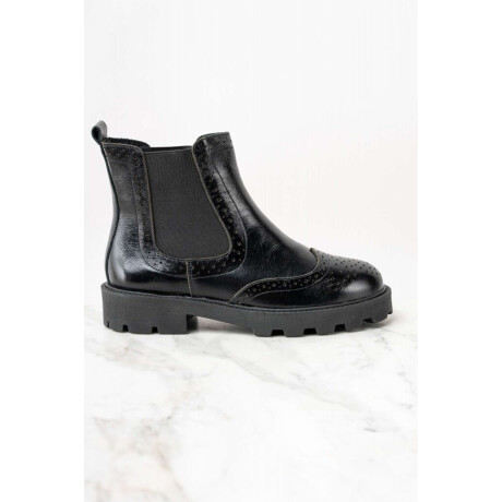 Bota Cuero Negro