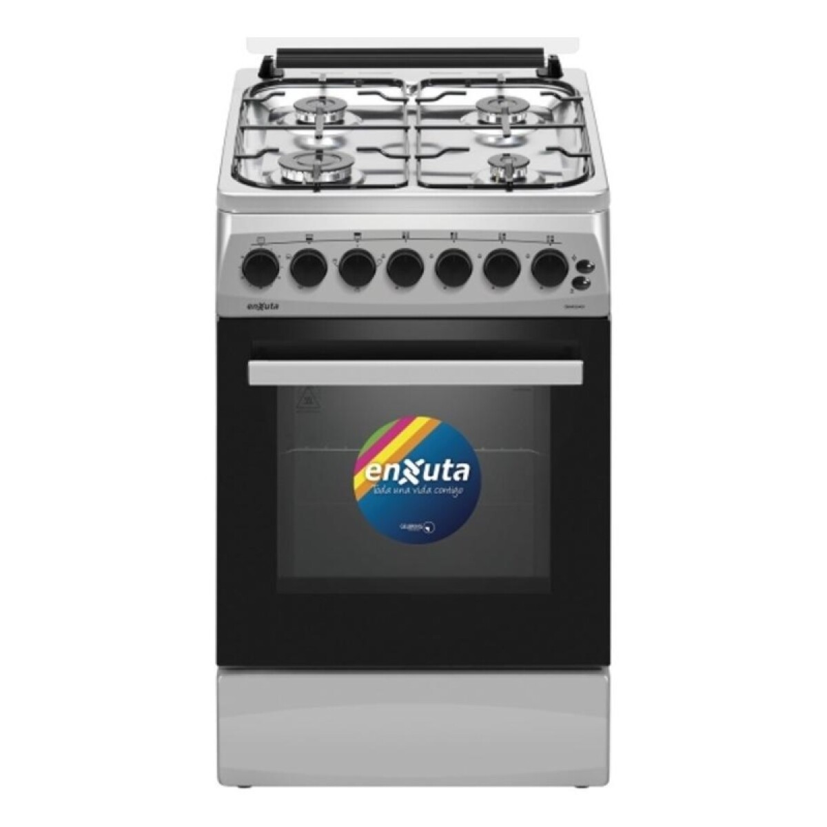 Cocina Gas Enxuta Cenx 5542 Inoxidable 4 Hornallas Con Gril 