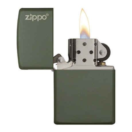 Encendedor Zippo Classic Verde mate con logo - 221ZL Encendedor Zippo Classic Verde mate con logo - 221ZL