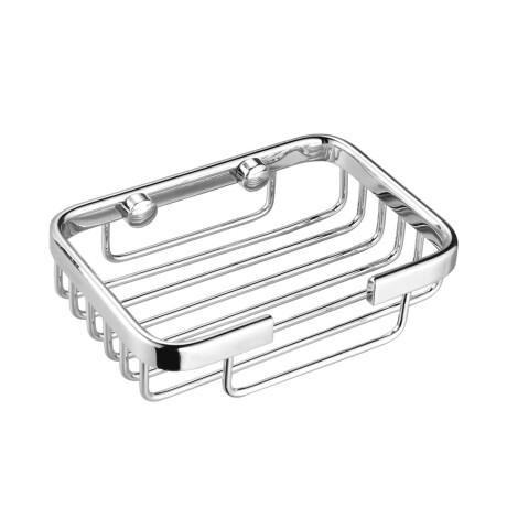 JABONERA REJILLA RECTANGULAR METAL CROMO PARA DUCHA DE PARED CROMO