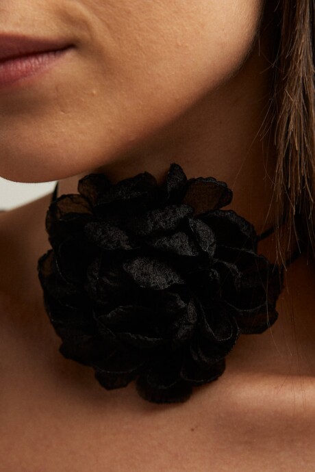 CHOKER MAXI FLEUR BLACK