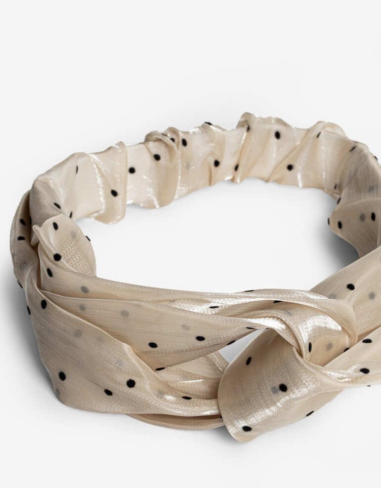 Vinchas Textiles Estampados Vincha Textil Con Nudo - Estampado Lunares