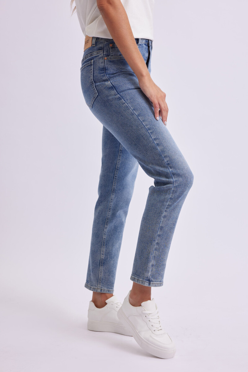 Pantalón jean recto Azul Medio