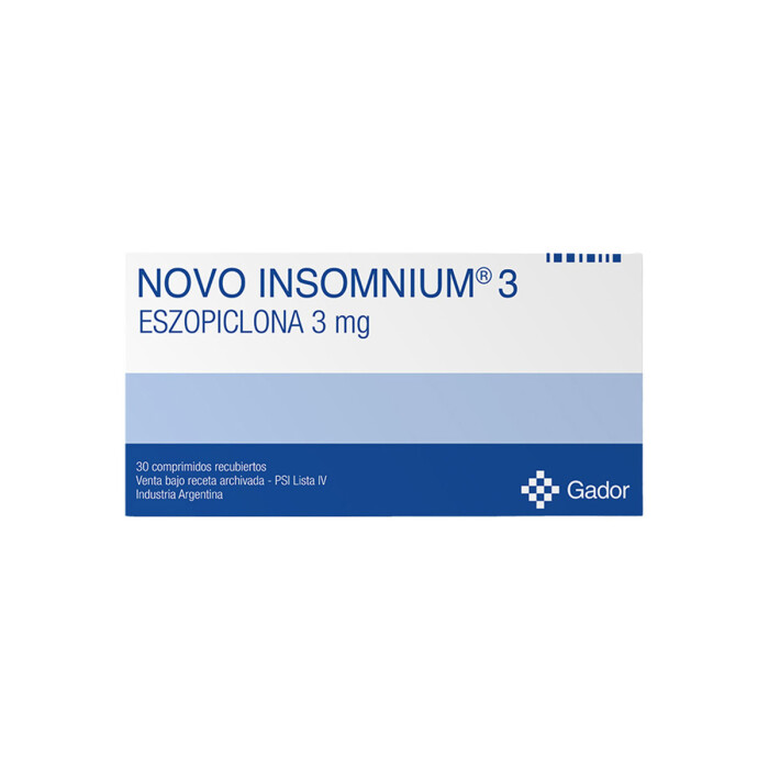 NOVO INSOMNIUM 3 MG. CJ X 30 COMP. única