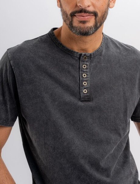 T-shirt m/c estoneada negro