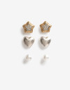 Aros Sets Metal Set De Aros Pasantes Biplating - Combinacion Bicolor