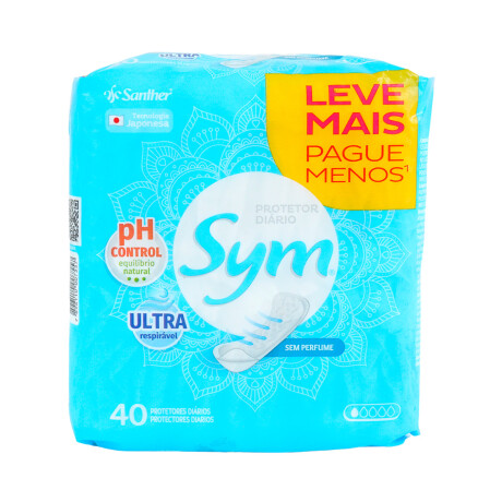 Protectores diarios Sym neutro 40 unidades Protectores diarios Sym neutro 40 unidades