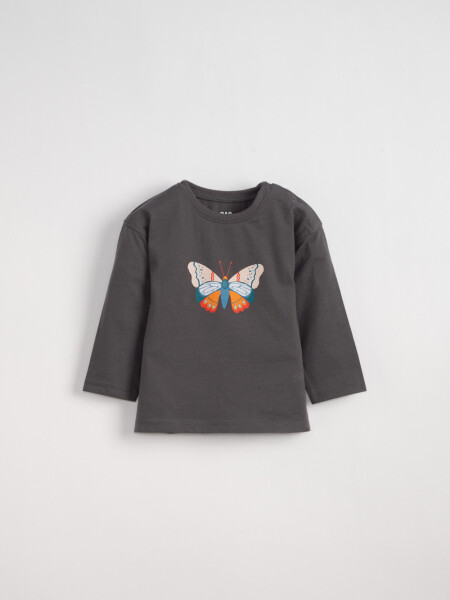 Remera estampa Gris Oscuro