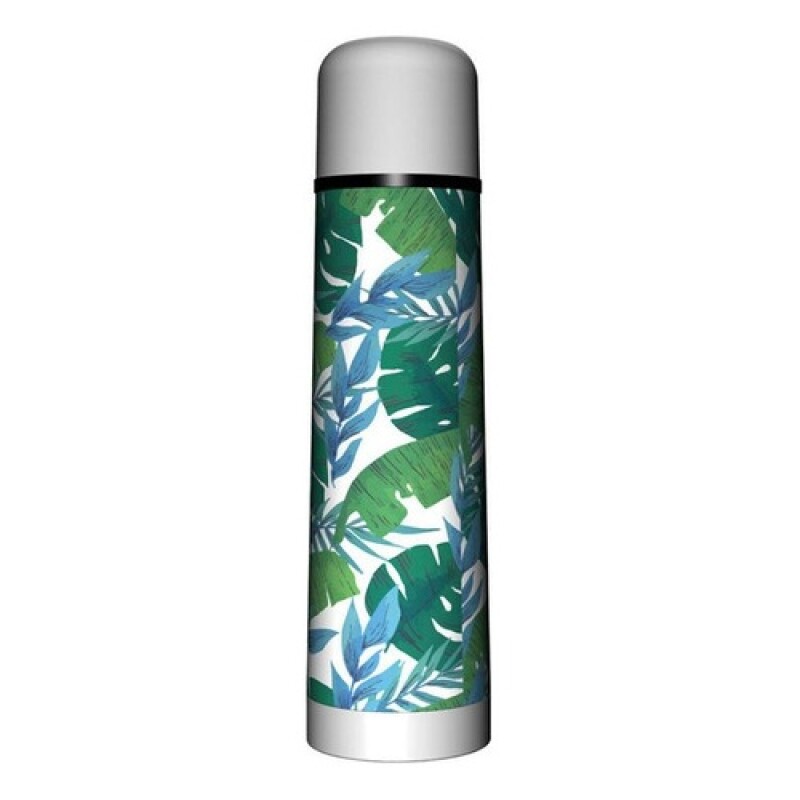Termo bala de acero inox. 750ml - Varios Diseños - Selecta Plateado