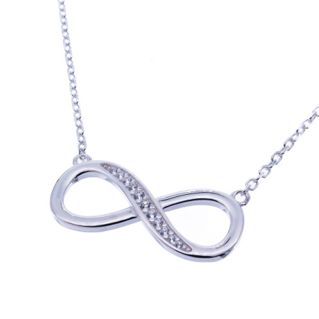 Conjunto de cadena de plata 925 con dije, INFINITO. Conjunto de cadena de plata 925 con dije, INFINITO.