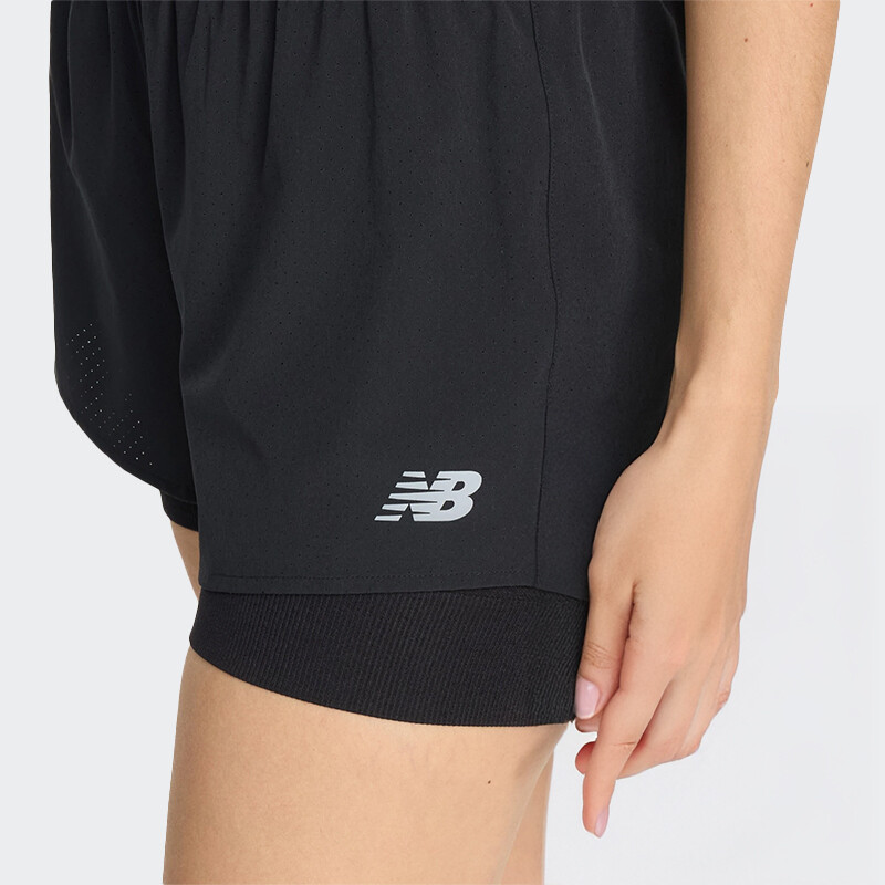 Short New Balance Seamless 2IN1 Negro
