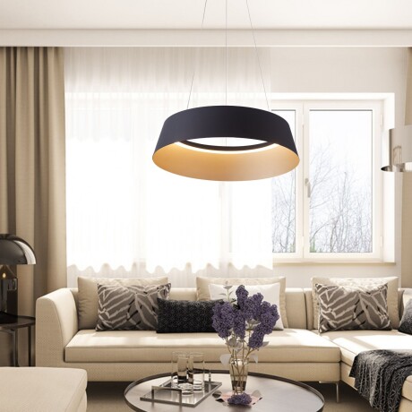 Campana led de Suspender DIMERIZABLE interior champagne 50W NEGRA