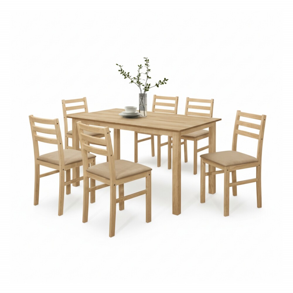 Juego de Comedor 6 sillas - New Starter Natural
