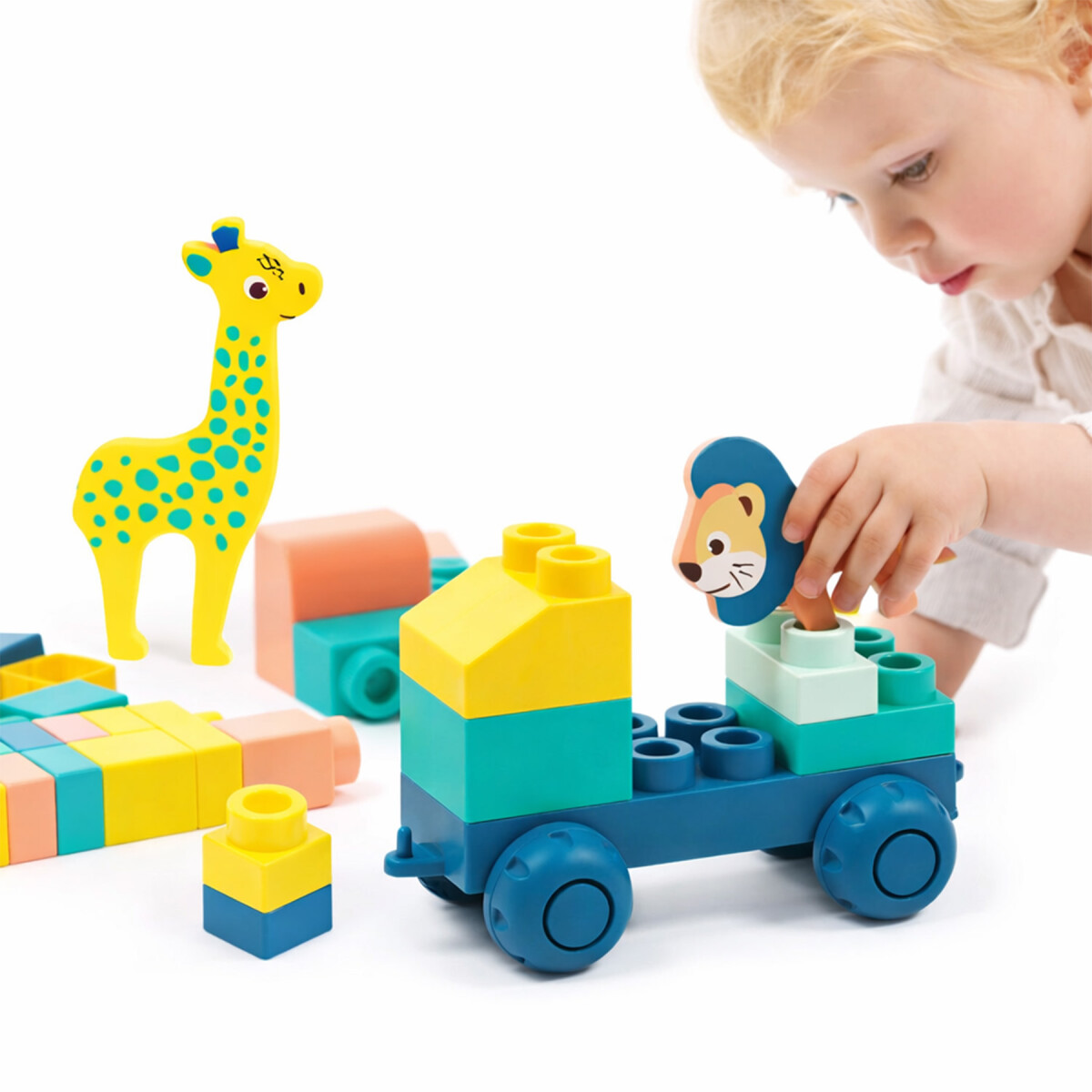 Bloques Encastre Juego De Construcción Vehículos Animales - Diseño 1 