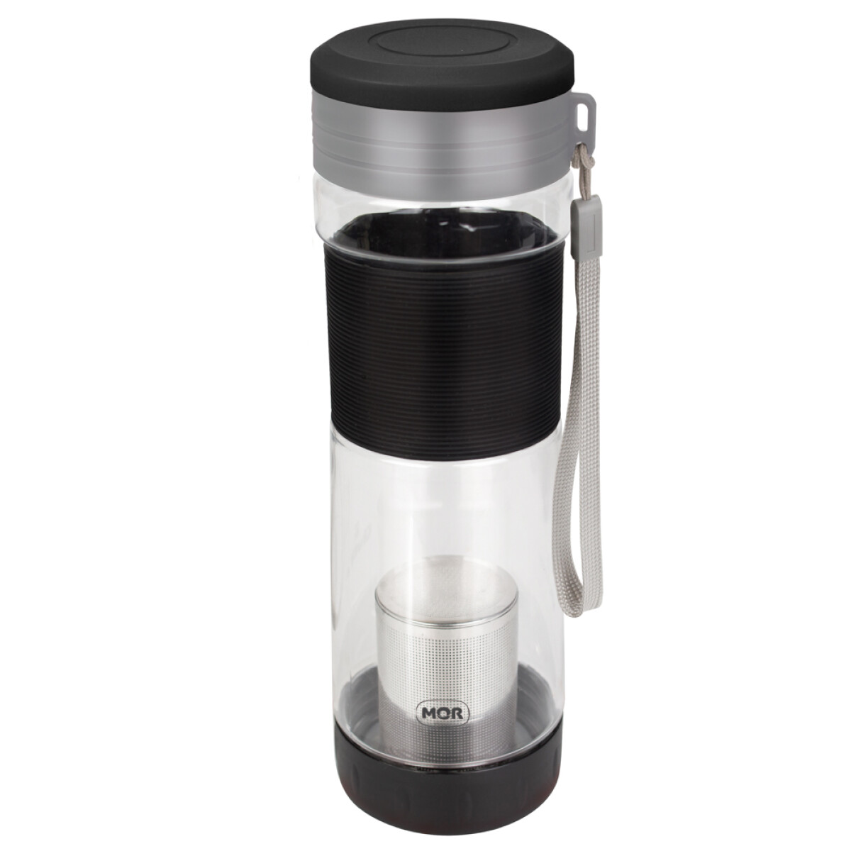 BOTELLA CON INFUSOR NEGRO 550 ML. 