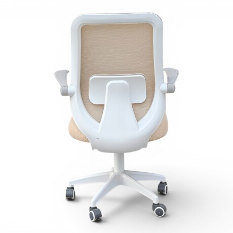 SILLA OFICINA ERGONÓMICA GIRATORIA REGULABLE CON RUEDAS BEIGE