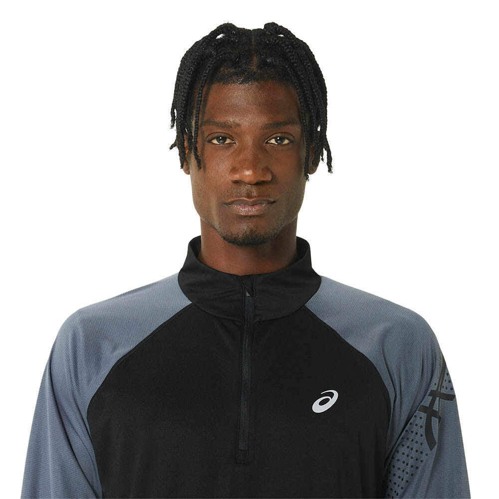 Icon 1/2 Zip Ls Top - Hombre Performance Black/carrier Grey