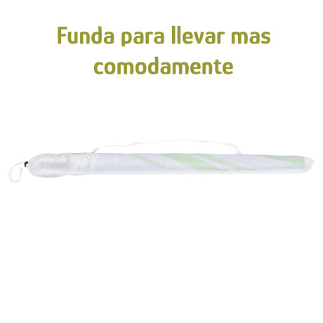 Sombrilla Playa Jardin Clásica MOR 1,80 M FPS 70 Aluminio Verde/plata