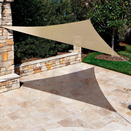 Lona Toldo Vela Triangular Filtro Uv 3,6m Sombra Beige