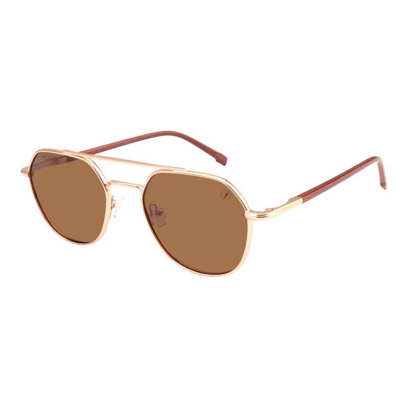 Lentes de Sol Chilli Beans Oxford Dorado - Marrón