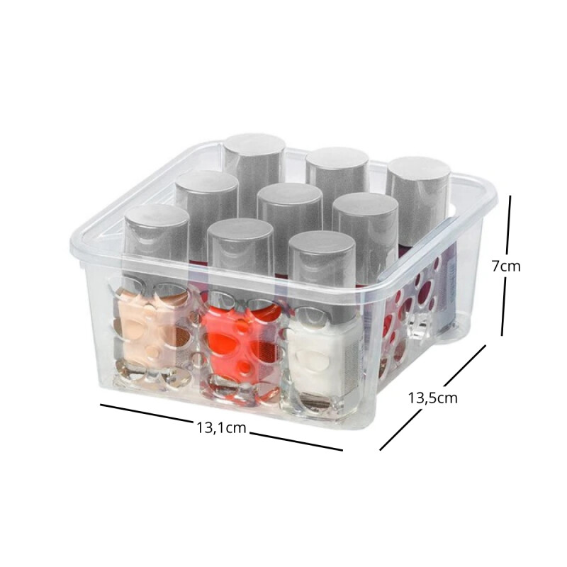 Set x2 Canastas apilables 746 ml TRANSPARENTE