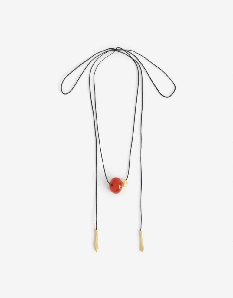 Collares Largos Resina Collar Largo Resina - Rojo Medio