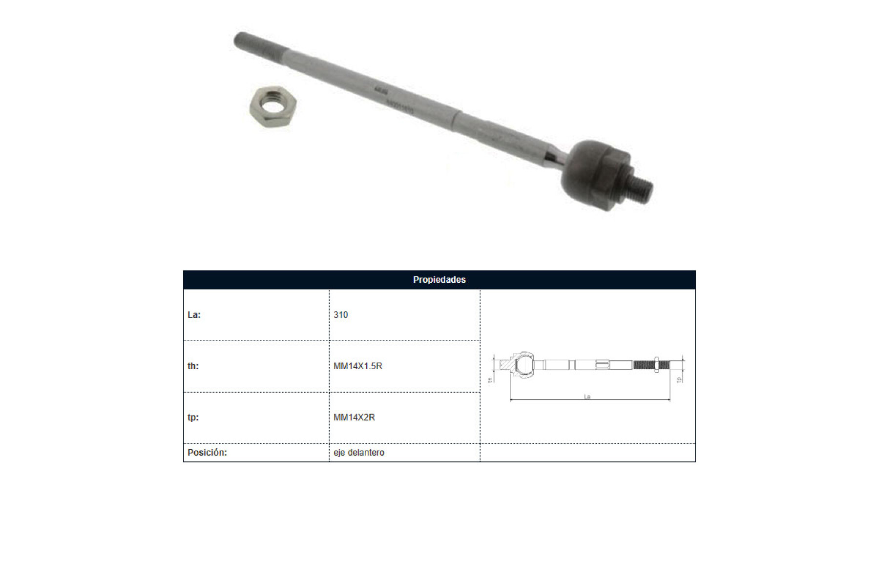Mate Ford Fiesta 95-25 Der/Izq 