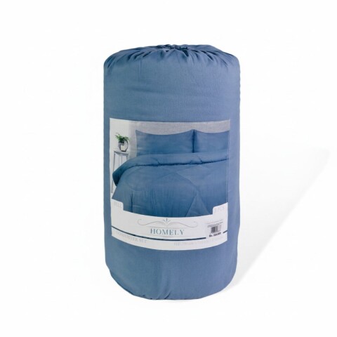JGO EDREDON AZUL FULL 250X240CM 3PZAS Unica